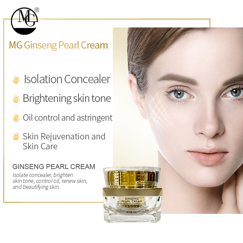 Ginseng Pearl Cream All-in-One Face Care for Daily Skin Perfection with Concealer Brightener Cream