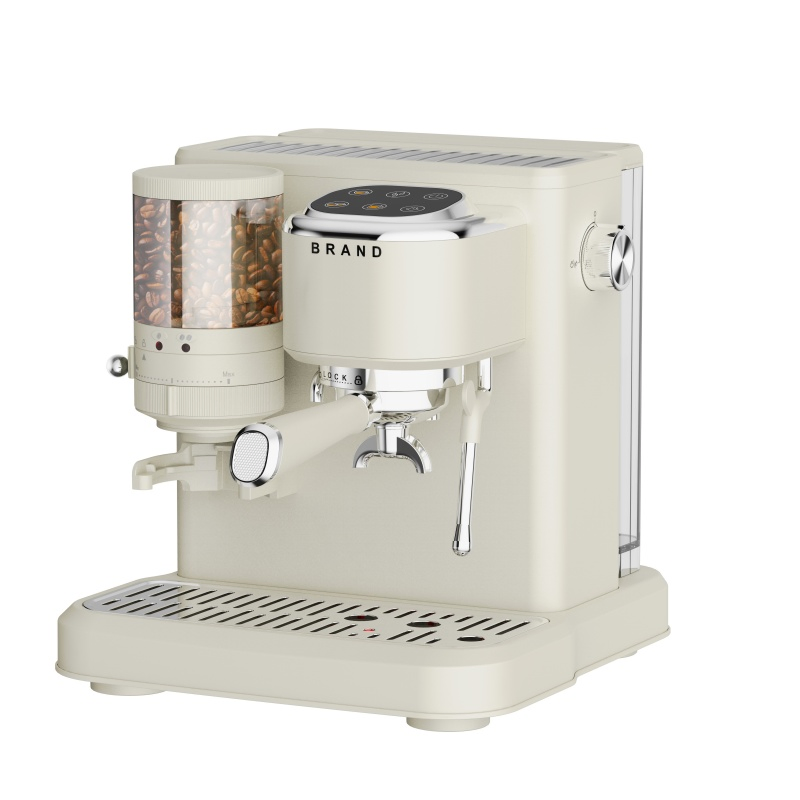 Electric Semi-Automatic Espresso Grinder Coffee Maker for Home