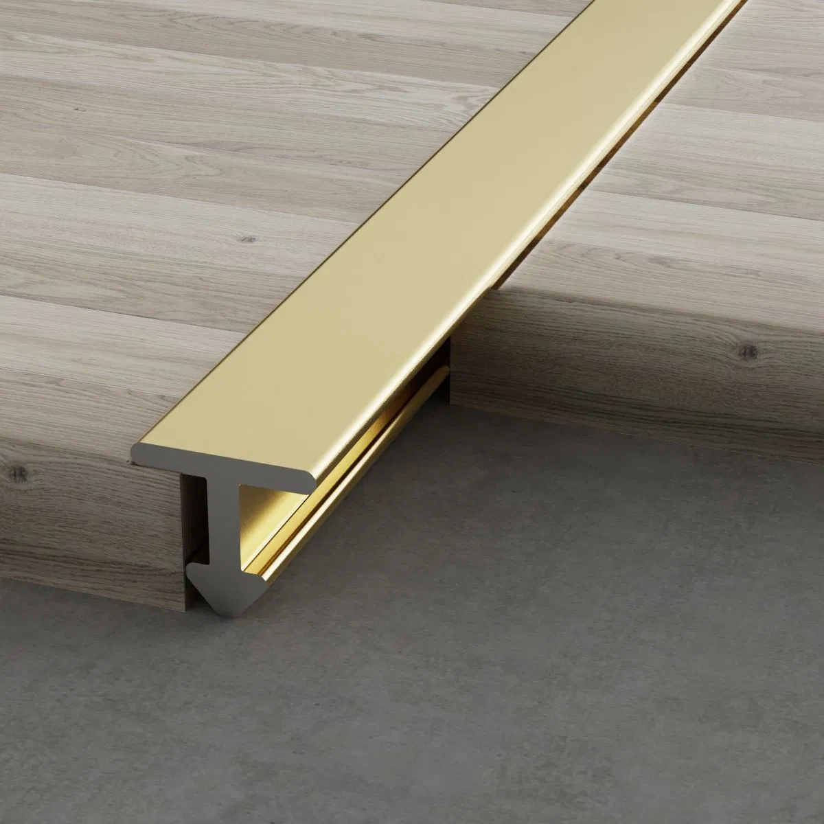 Aluminum Profile Aluminium Square Corner Tile Trim Prices Decorative Strip Anti-Slip