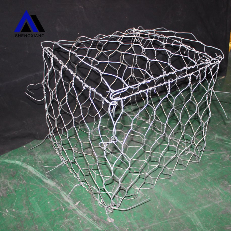 2m X 1m X 1m Galvanized Hexagon Mesh Stone Gabion Basket Top Rated Woven Gabion Box Gabion Basket Sack Gabion High Quality PVC Coated Heavily Galvanized Gabion