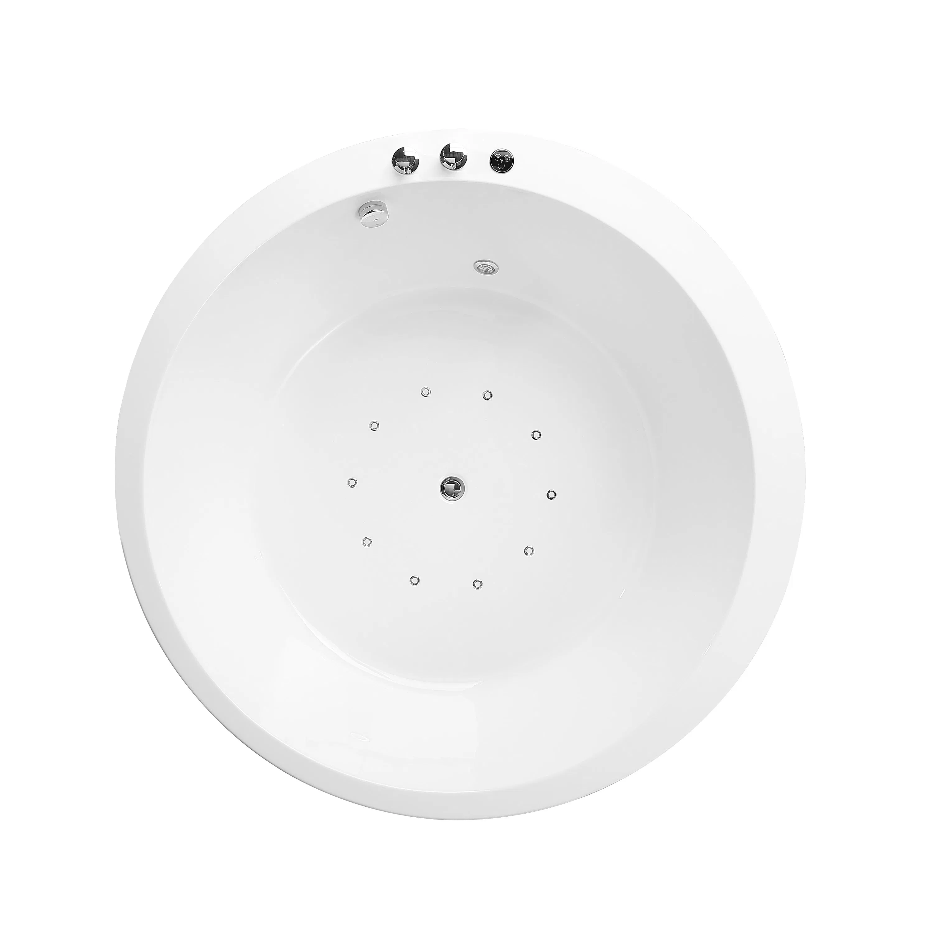 Classic Reunion Perfect Circle Chinese Wooden Style Bubble Bathtub for Family Homestay&Household