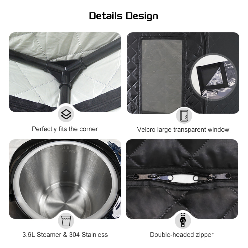 Raysen 3.6L Wet Sauna Tent Portable Steam Sauna at Home