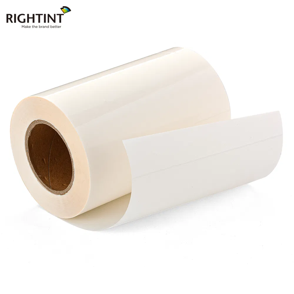 Wholesale PET Rightint OEM Destructible Label Clear Vinyl Glossy Sticker Paper