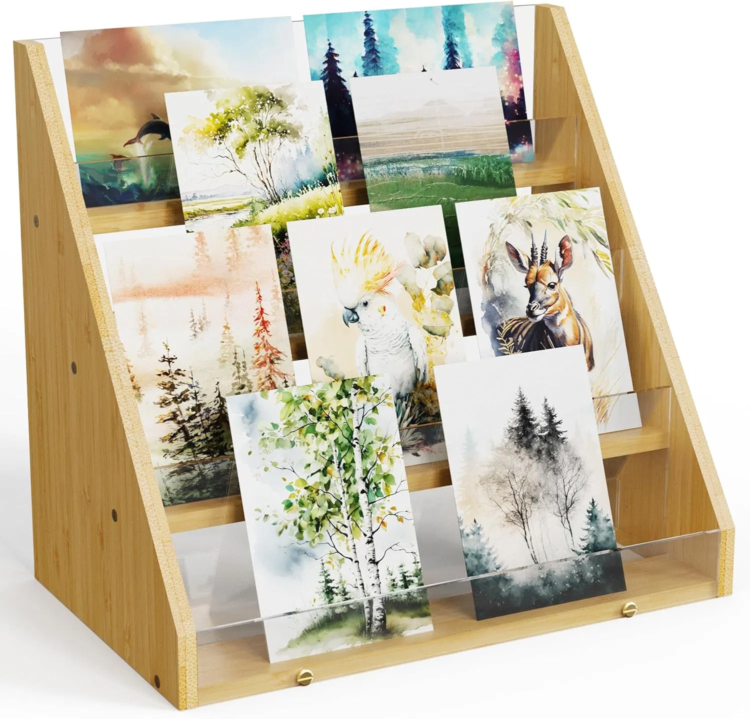 Bamboo Is Suitable for Displaying Family, Birthday, Wedding Photos, Postcards, Greeting Cards, and Display Racks