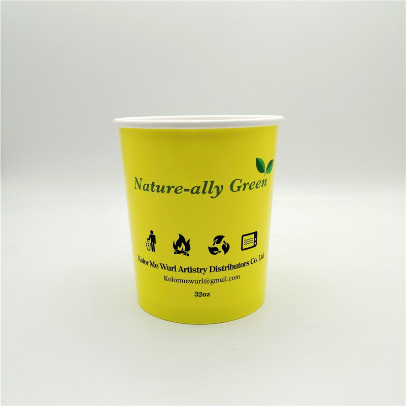 Disposable 8oz Custom Printed Single Wall Ice Cream Cup Biodegradable Coffee Cup