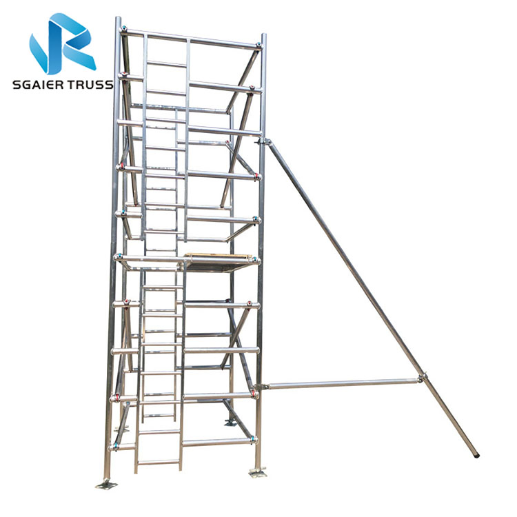 Australian Climbing Mobile Aluminum Ladder Moving Scaffold Platform Scaffolding System