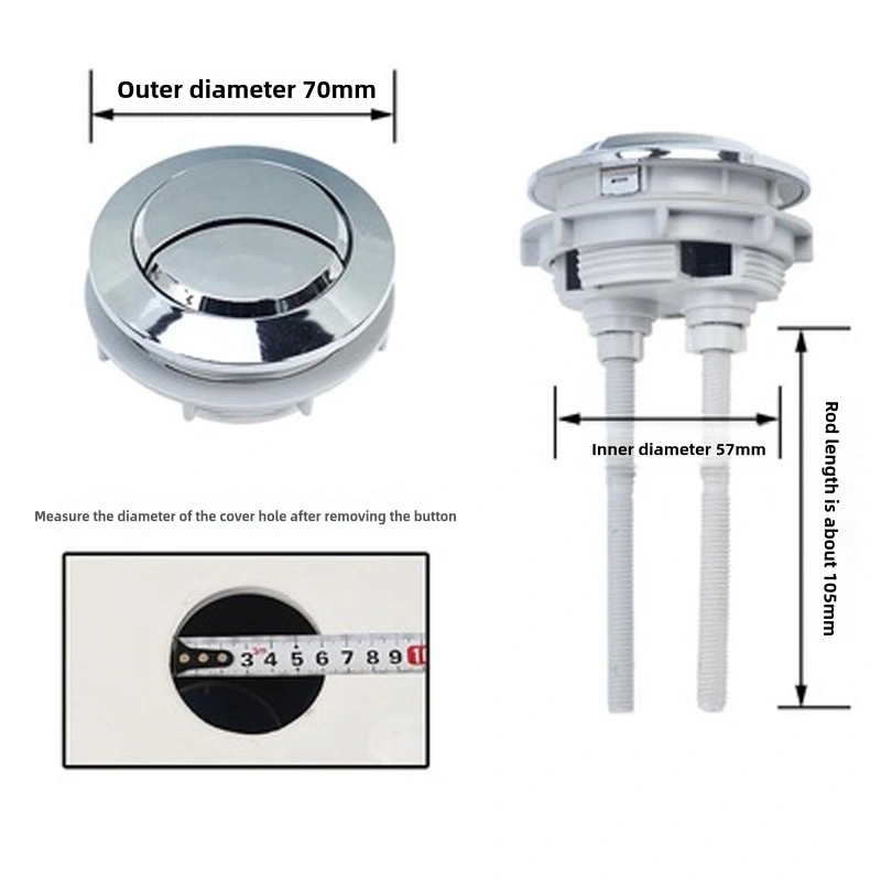 High Quality Stainless Steel 304 Square Dual Flush Toilet Button Accessories