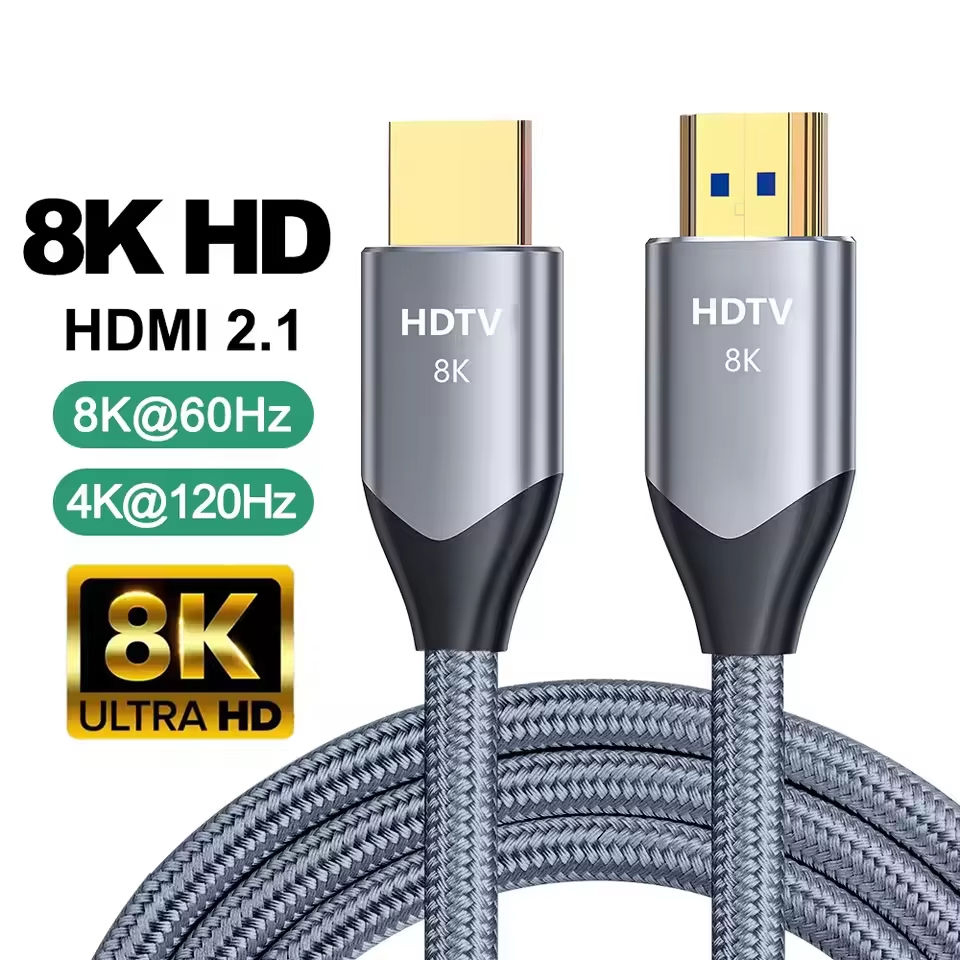 HDMI кабель 8K 4K 120Hz Gold Plated, 1-50м