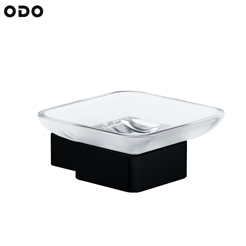 Мыльница настенная матовая черная из нержавеющей стали