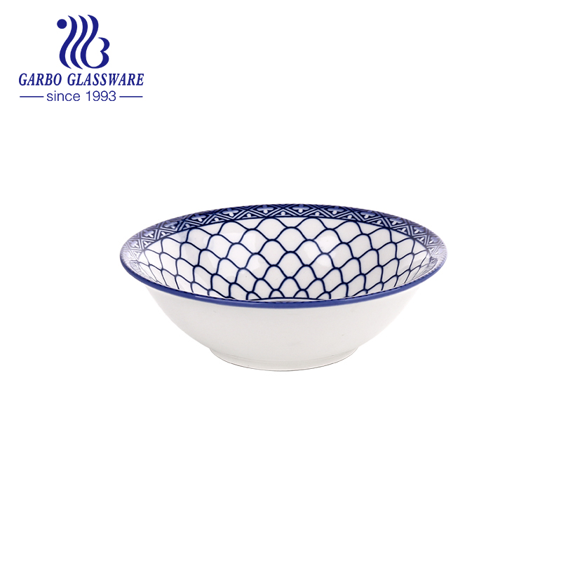 Wholesale Russian Style Ceramic Soup Bowl with Vintage Traditional Glazed Pattern Design with Cheap Price From China Factory
