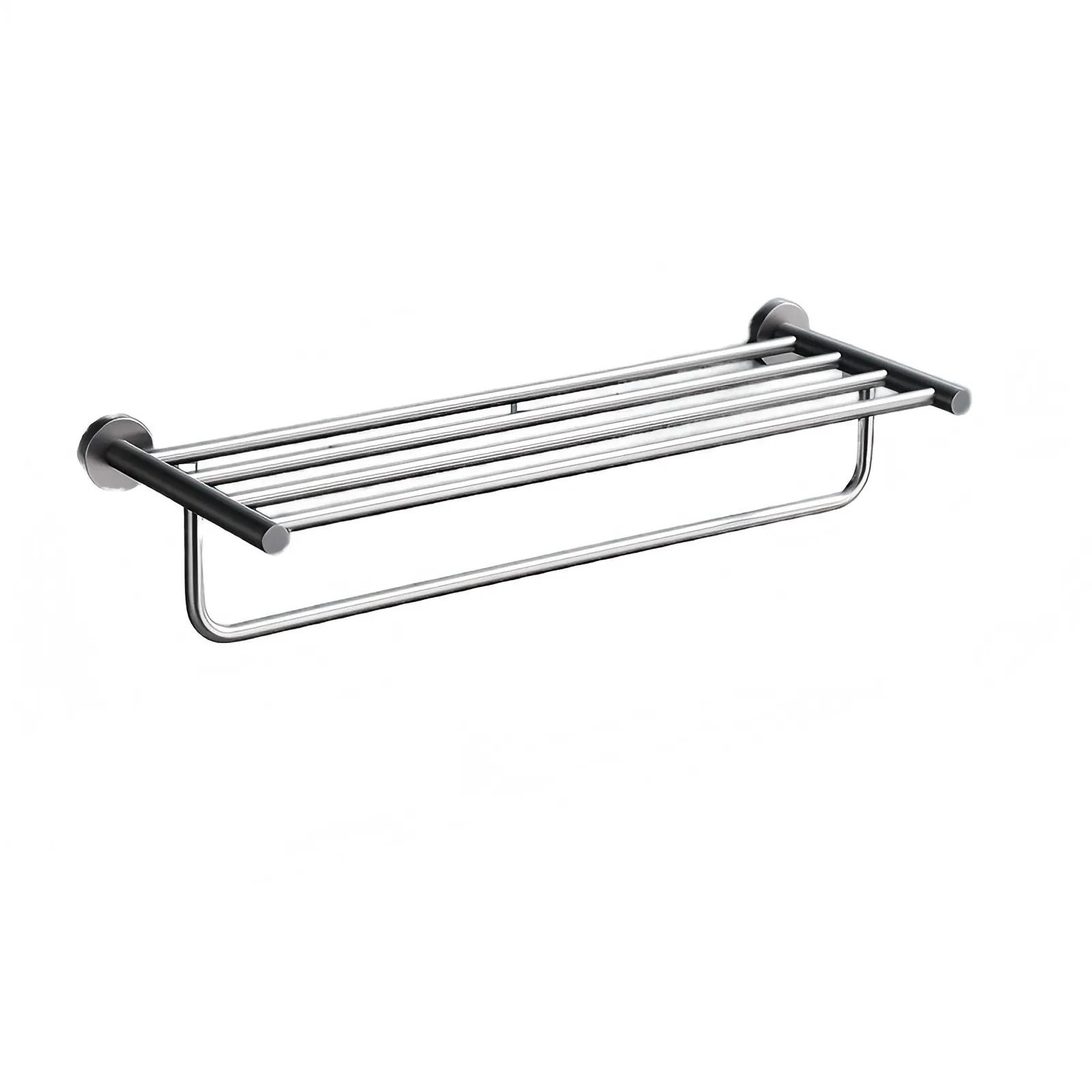 Modern Chrome Surface Stainless Steel Double Towel Rack