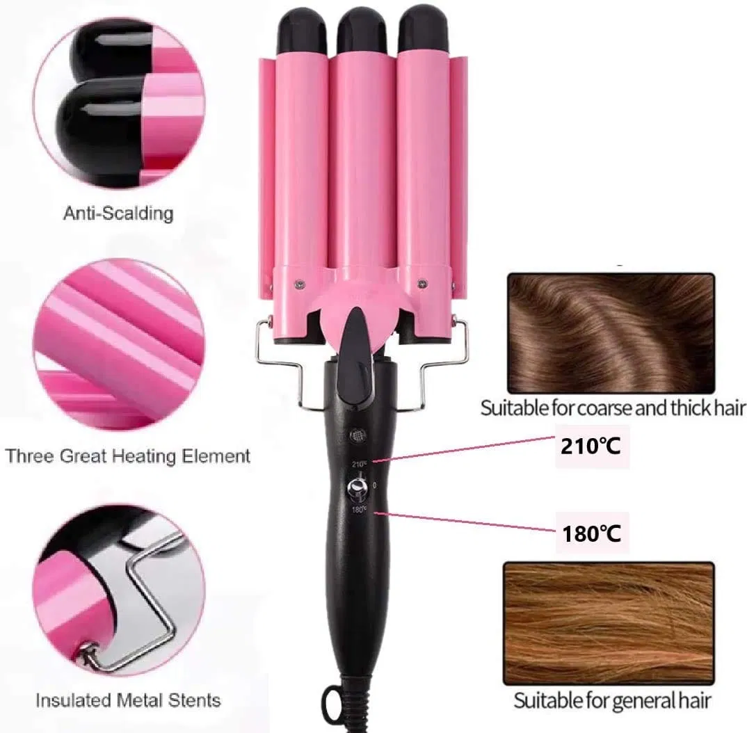 AC Motor Triple Barrels Hair Curler