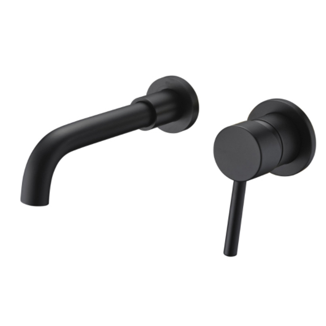 Innada Contemporary Single Handle Matt Black Brass Basin / Lavatory /Sink/Shower/Bathtub Waterfall Bathroom Faucet