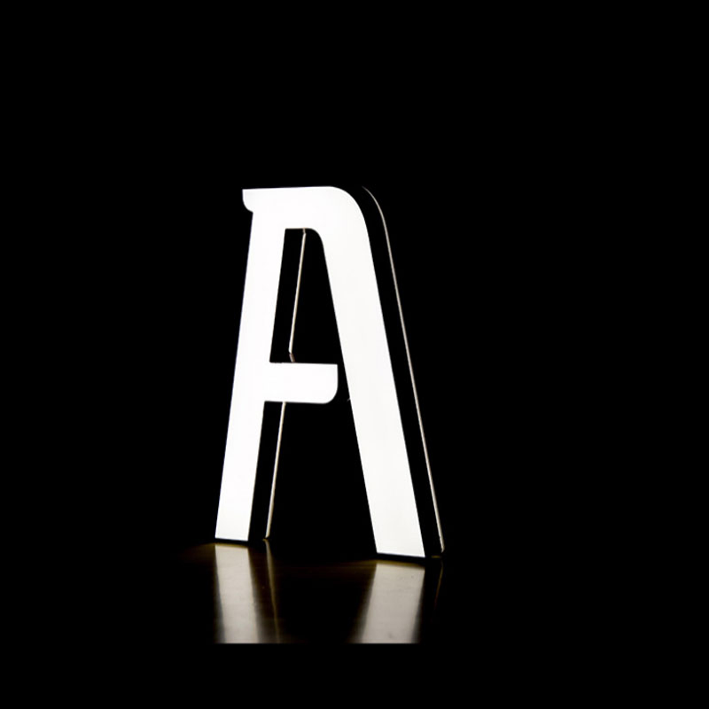 Stainless Steel LED Letters with Acrylic Front Name Advertising Sign