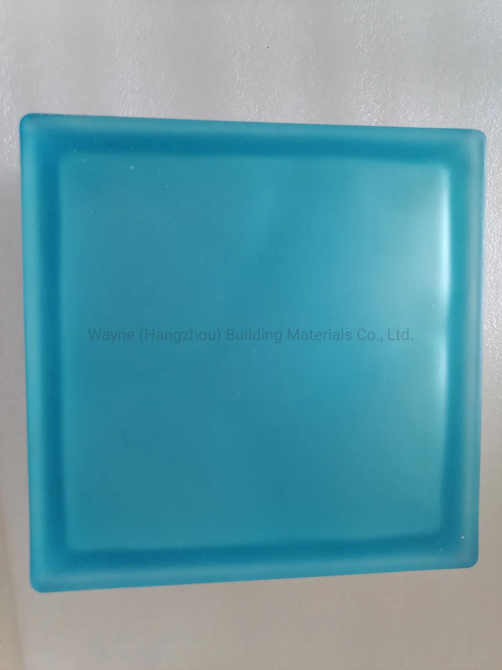 Acid Frosted Blue Incolor Decorative Glass Block 190*190*80mm From 17 Years Experience China Reliable Glass Supplier with Good Quality and Competitive Price