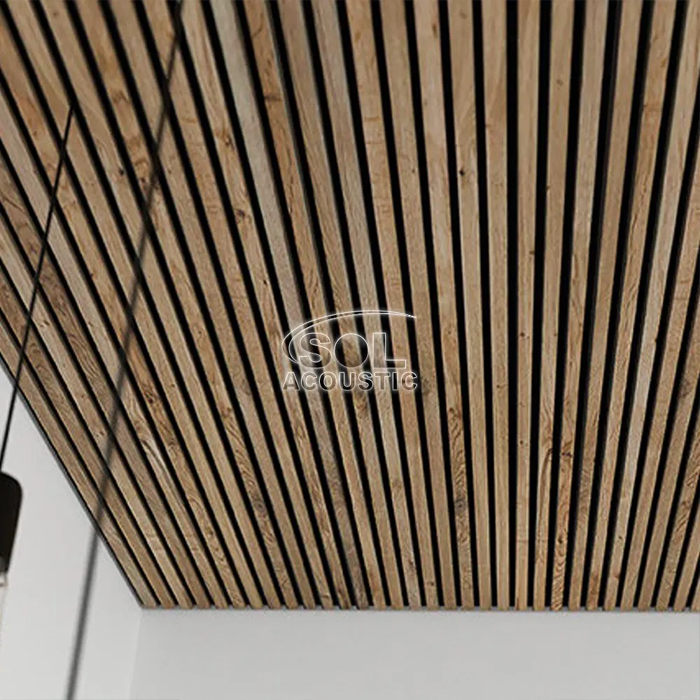 Sol Acoustic Soundproof Wall MDF Akupanel Wood Slatted Wall Felt Panels