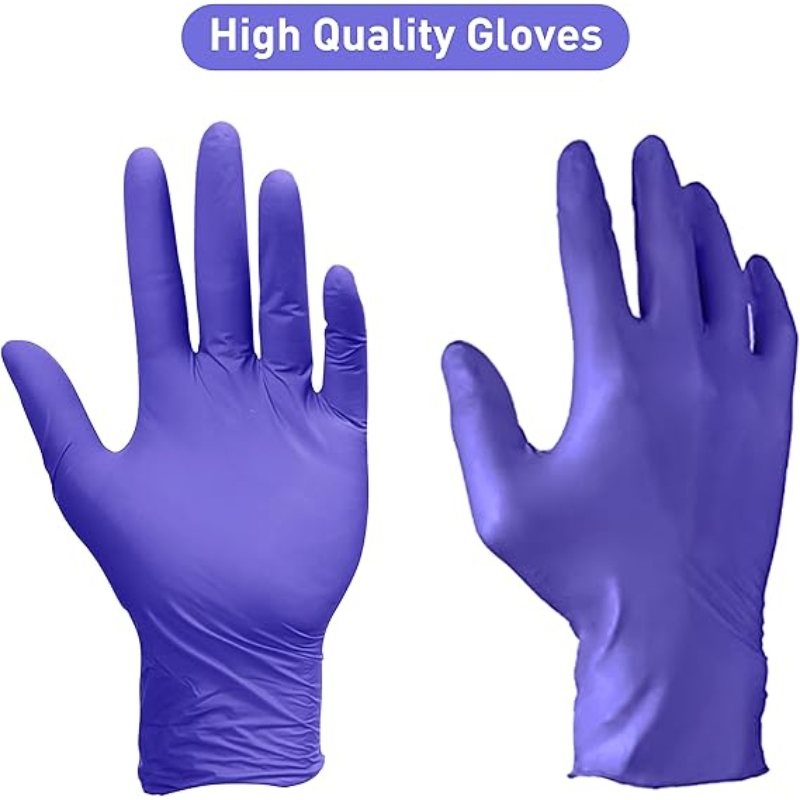 Purple Nitrile Gloves Powder Free Rubber Free Non-Sterile Protective Gloves