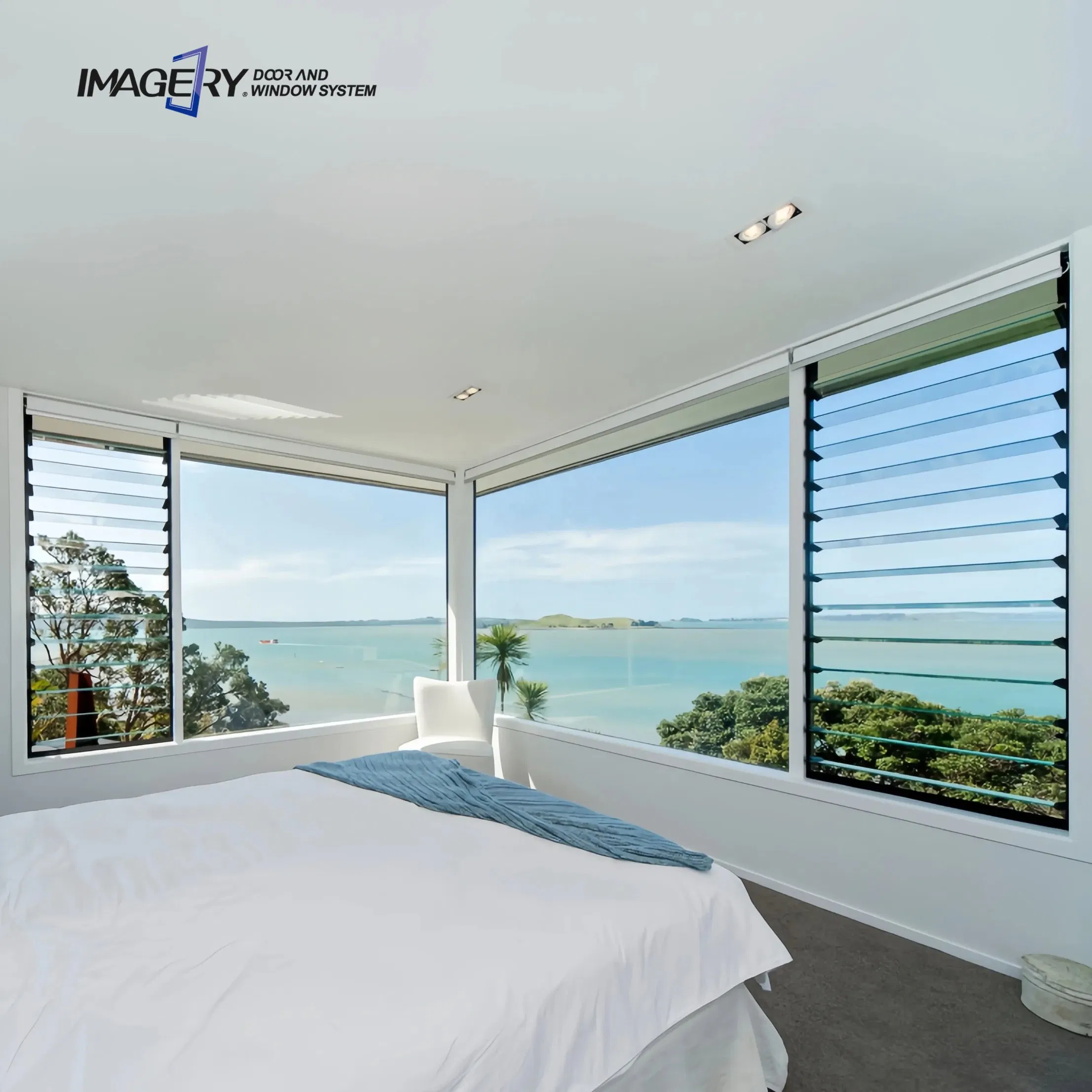 Manufacture Customized Size Adjustable Shutter Morden Aluminum Jalousie Window Price Glass Louver