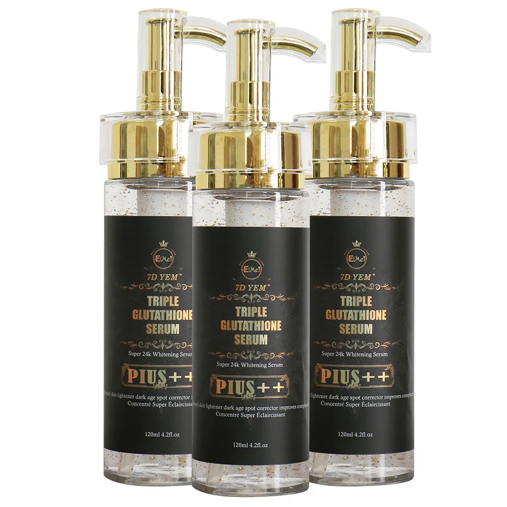 Luxury Gold Serum Bottle Private Label Customized 24 K Gold Collagen Anti Aging Face Brightening 120ml 24K Gold Skin Serum