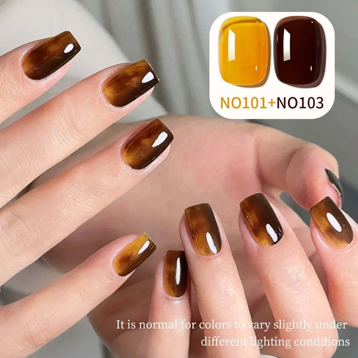 Amber Series UV Gel Polish 15ml Gel Polish Transparent Caramel Brown
