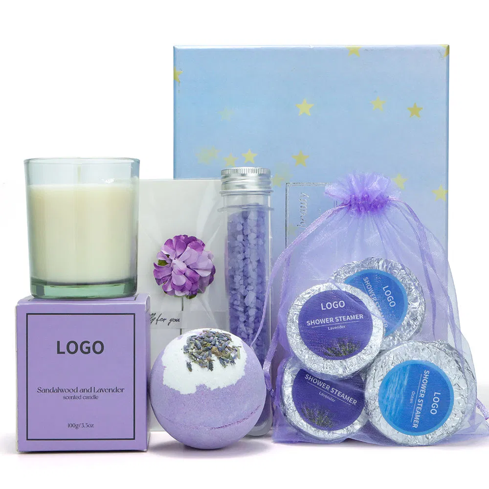 Custom Body Care Product Hot Sell SPA Bath Bomb Gift Set Business OEM Logo Aromatherapy Bath Gift Set