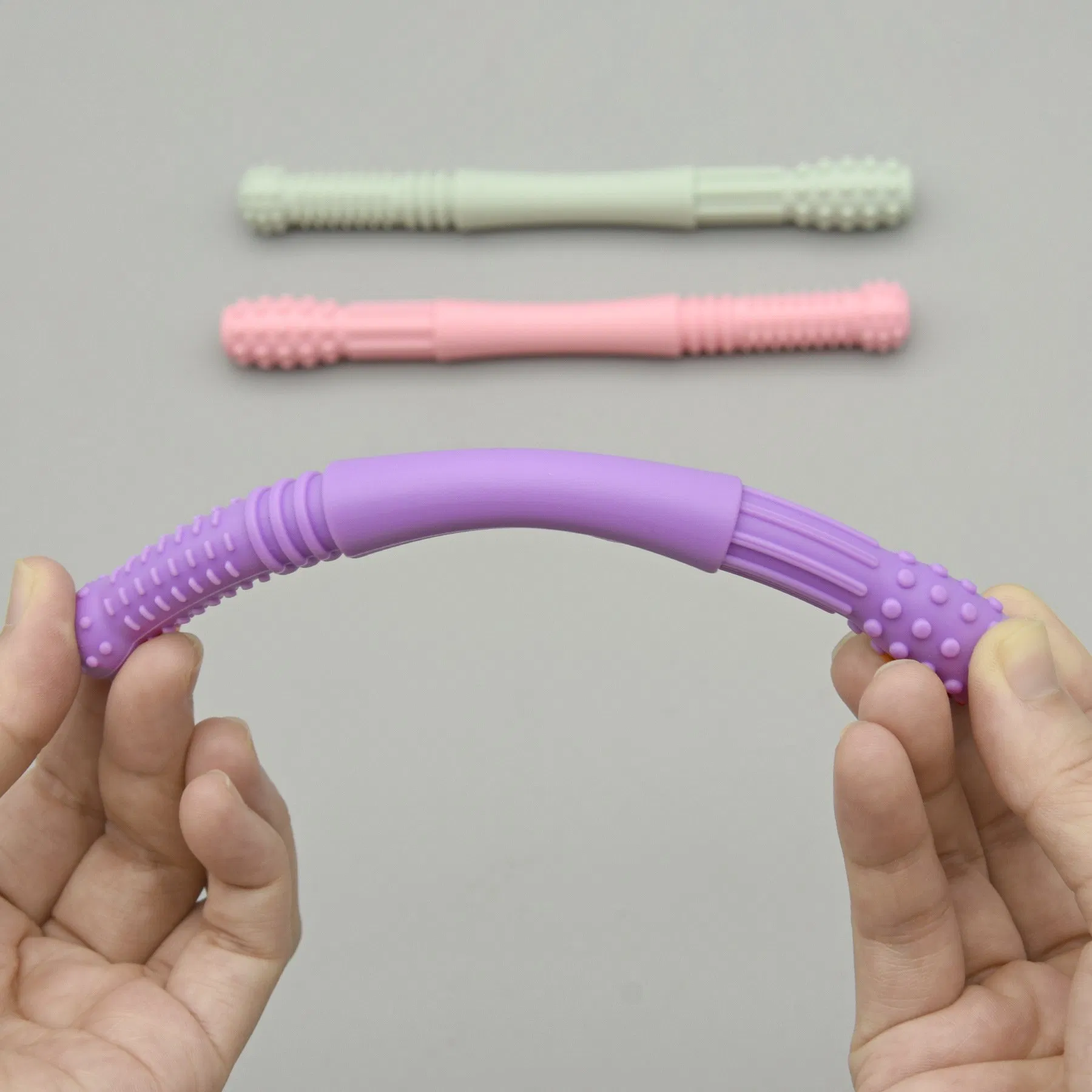 Hollow Silicone Teether Sensory Toys Gum Massager BPA Free Easy to Clean