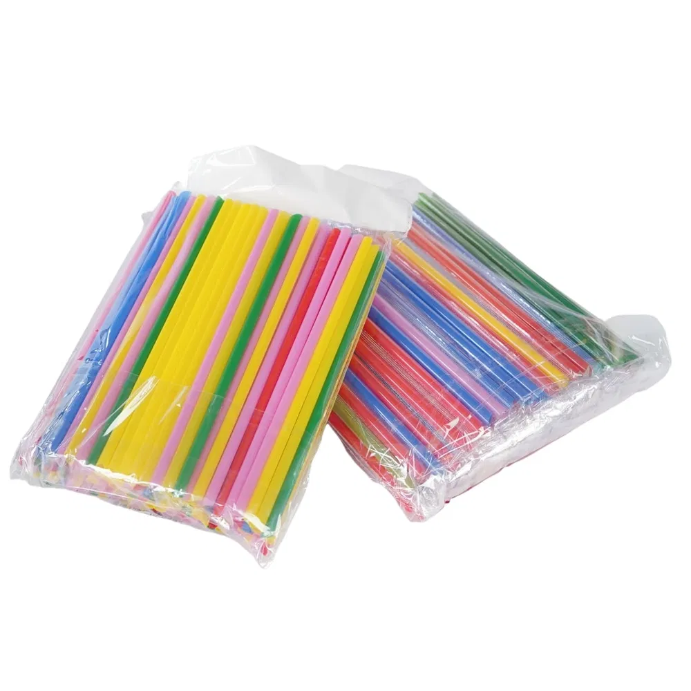 Portable OEM Custom Colored Disposable Eco Friendly Plastic Drinking Straight Straw
