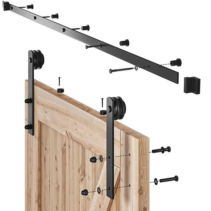 Industrial Grade Sliding Barn Door Hardware Kits Durable Barn Door