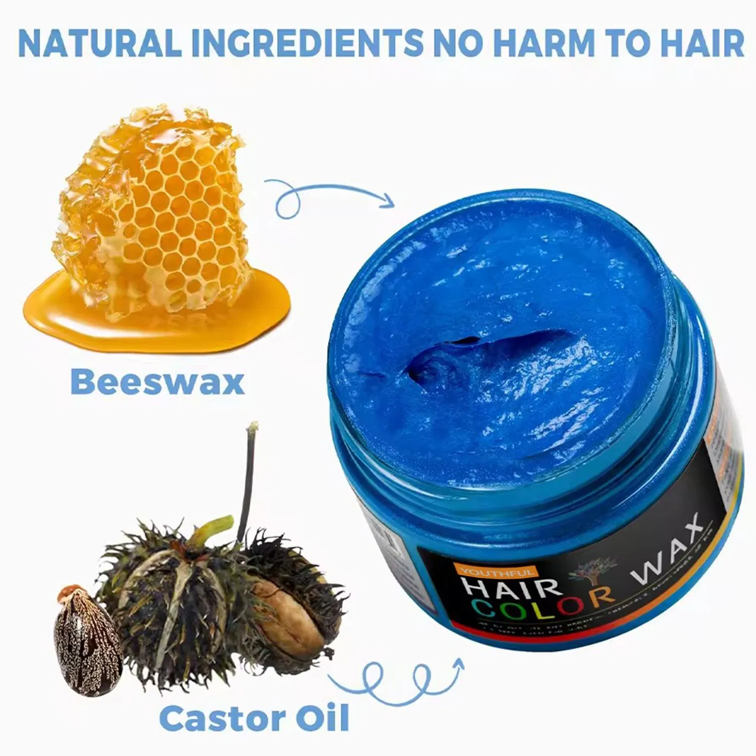 Private Label 6 Colors Long Lasting Hair Wax