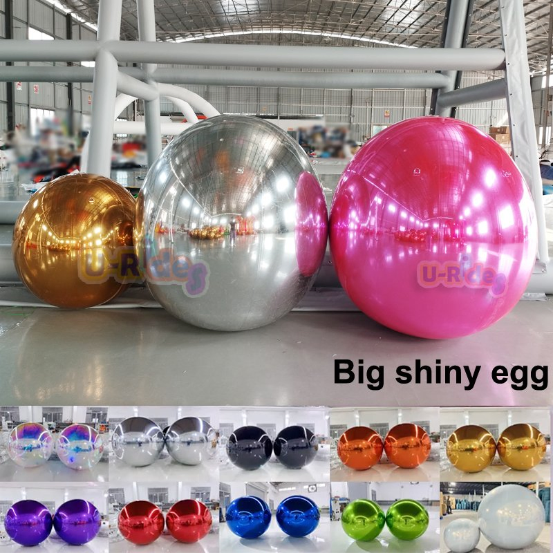 Large Giant Floating Christmas Ball Mirror Sphere Decor Hanging PVC Wedding Balloon Event and Advertising Inflatables