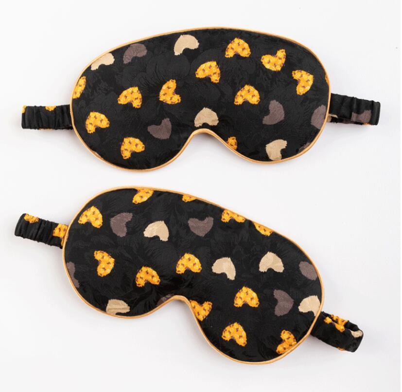 Customize Double Laye Elastic Strap Soft Eye Cover Travel Silk Sleep Eye Mask