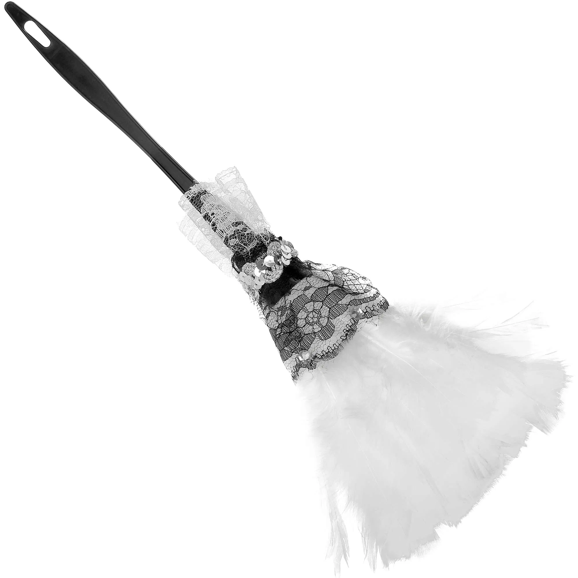 Maid Accessory Soft White Cleaning Feather Dust Broom Costume Accessories Feather Duster