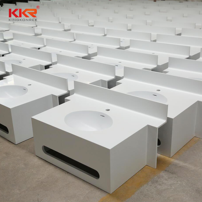 Quartz Vanities High Quality Worktops in Marble Veining Colors