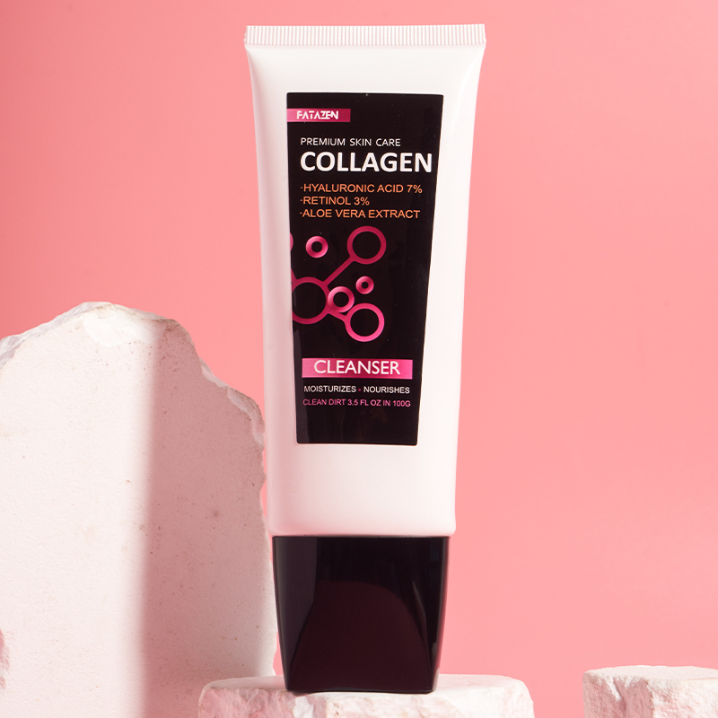 Deep Cleansing Acne Removing Slicylic Acid Foam Pink Collagen Facial Cleanser Gel