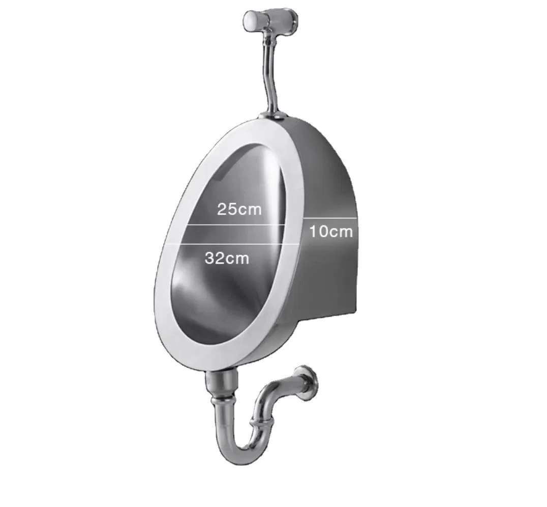 Durable Stainless Steel Wall Mounted Urinal for Public Areas