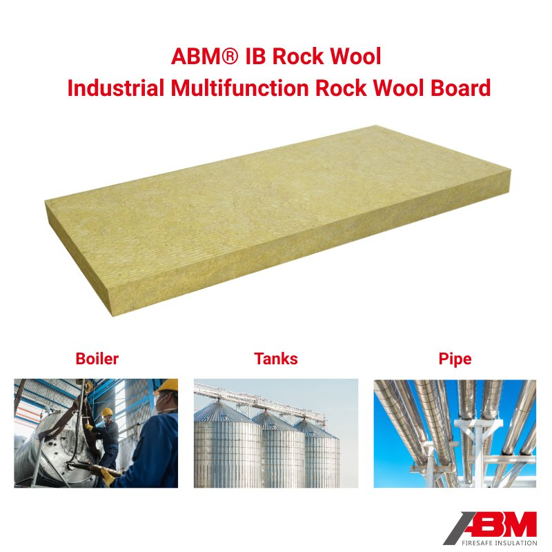 Abm® Ib Series Factory Wholesale Thermal Industrial Pipe/Tank/Exchanger Compatible Rock Wool Board