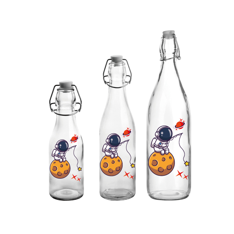 Customized High Quality Garbo Decal Glass Oil Bottles 250ml Can for Kitchenware and Tableware