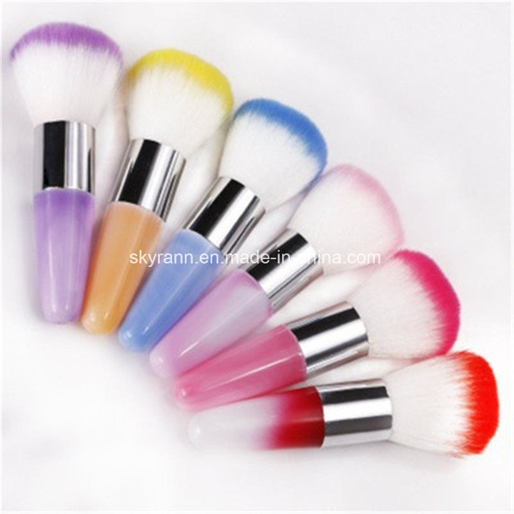 Hot Sale Manicure Tools Nail Art Dust Cleaning Makeup Brush Powder Brush Colorful Soft Hair Nail Painting Brush