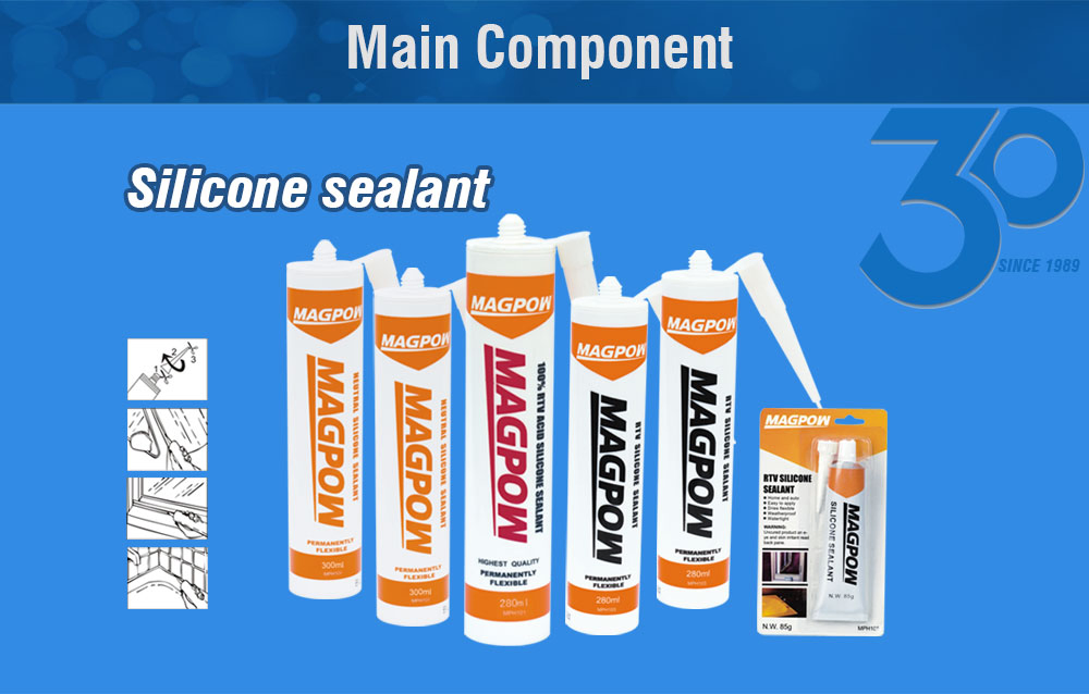 Fireproof Fire Stop Silicone Sealant for Glass Adhesive Silicone Adhesive Sealant