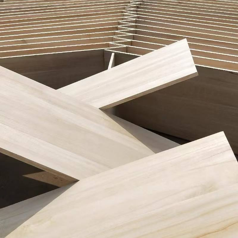Paulownia Solid Wood Customized Paulownia Puzzle Household Raw Materials Furniture Wardrobe Solid Wood Board Factory Price
