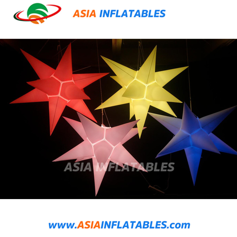 16 Colour White LED Inflatable Lighting Star for Stage Decoration