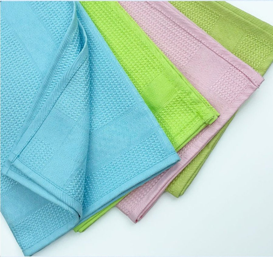 Waffle Weave Microfiber Cleaning Cloth, Lint-Free Absorbent Glass Towel