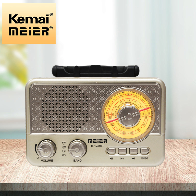 M-1231bt Homeportable Retro Vintage Transistor Rechargeable FM Bt Radio