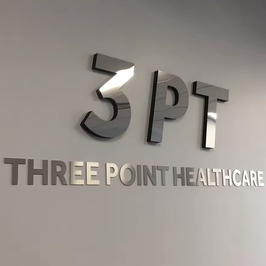 Outdoor Company Logo Display 3D Stainless Steel Business Letter Sign