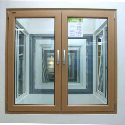  Double Panel Tempered Double Clear Glass Solid Wood Window