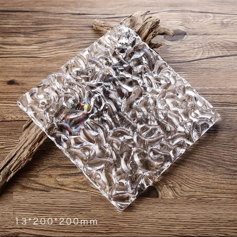 Red/Yellow/Blue/Green/Transparent/Extra Clear Solid Glass Block /Brick for Wall Decoration