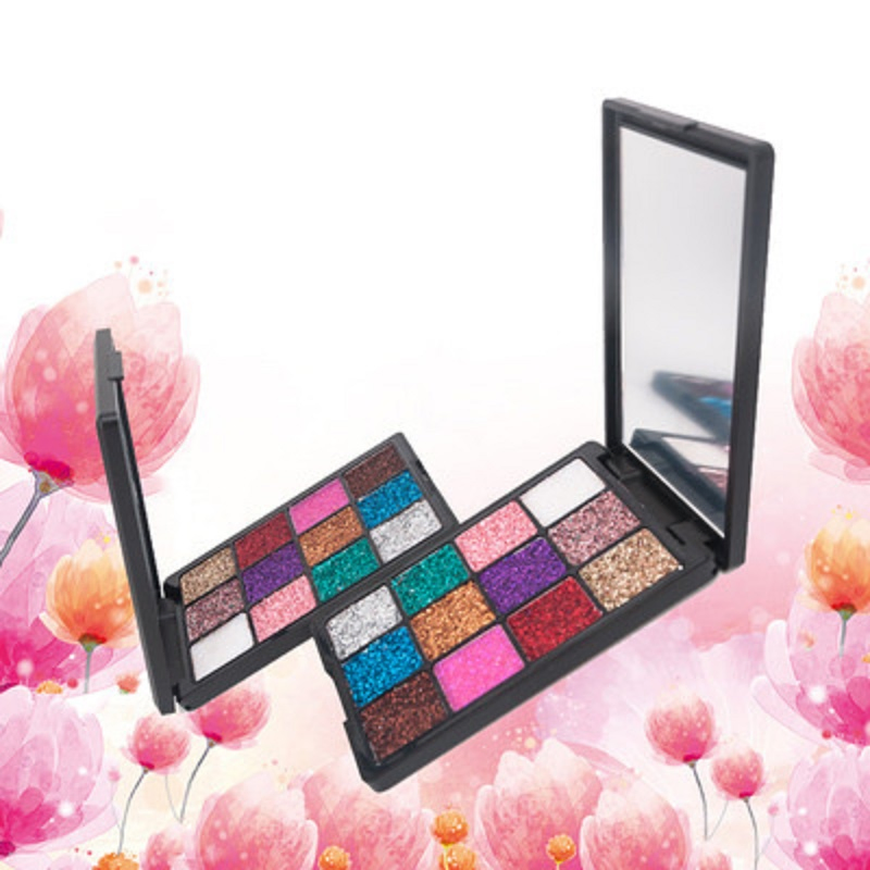 12 Colors Charming Pressed Glitter Eyeshadow Palette Unique Eye Shimmer Esg13534