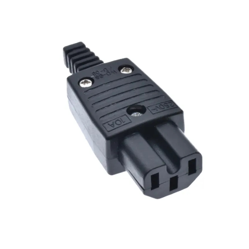 IEC C15 C14 Power Connector 10A 3 Prong Electric Plug Adapter Female Male Wiring Industrial IC Work Accessories