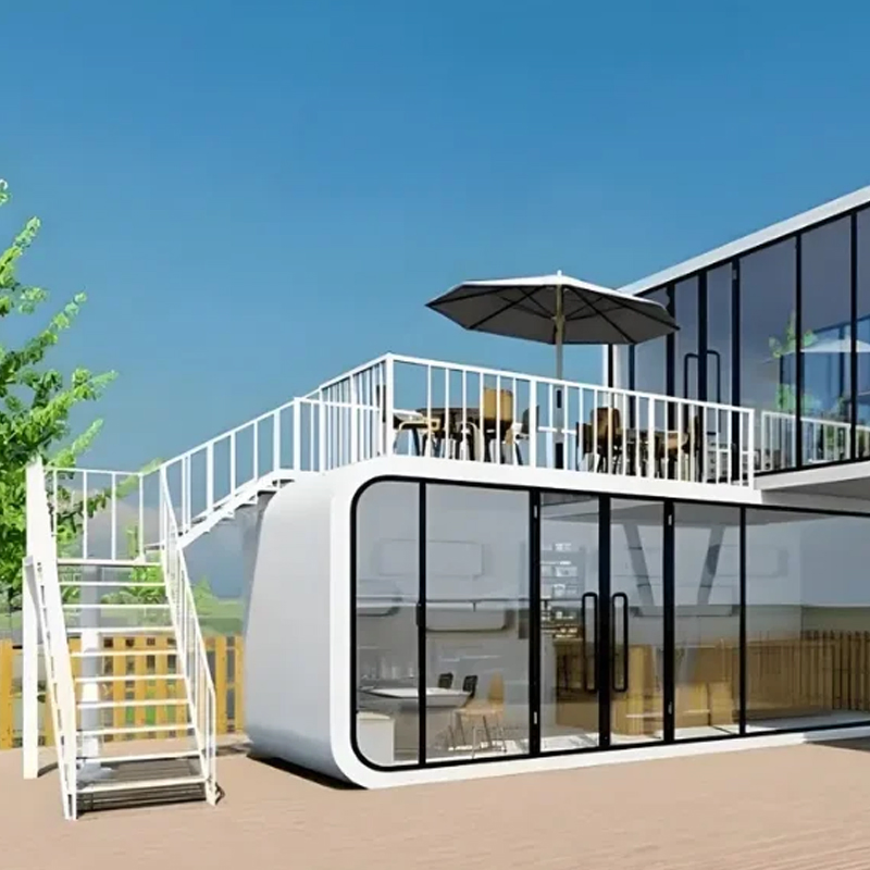 Prefab House Hot Sale Eco-Friendly Minimalist Aluminum-Plastic Apple Cabin /Tiny Prefab Capsule /Container House/Mobile Home