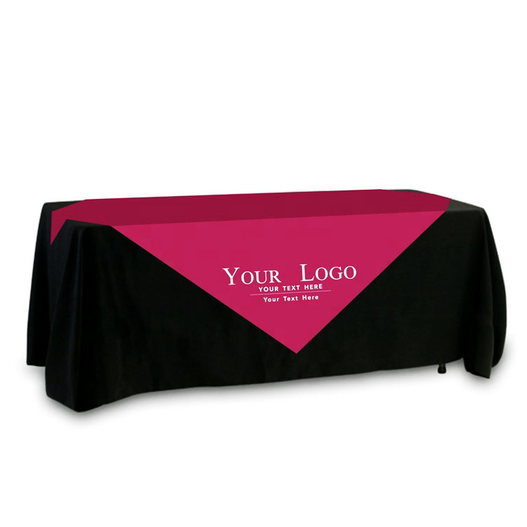 Table Runner Skirt Throw Cover Custom Event Trade Show Tablecloth